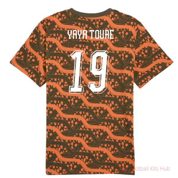 2026-2027 Ivory Coast FtblCulture Tee AOP (Black) (Yaya Toure 19)