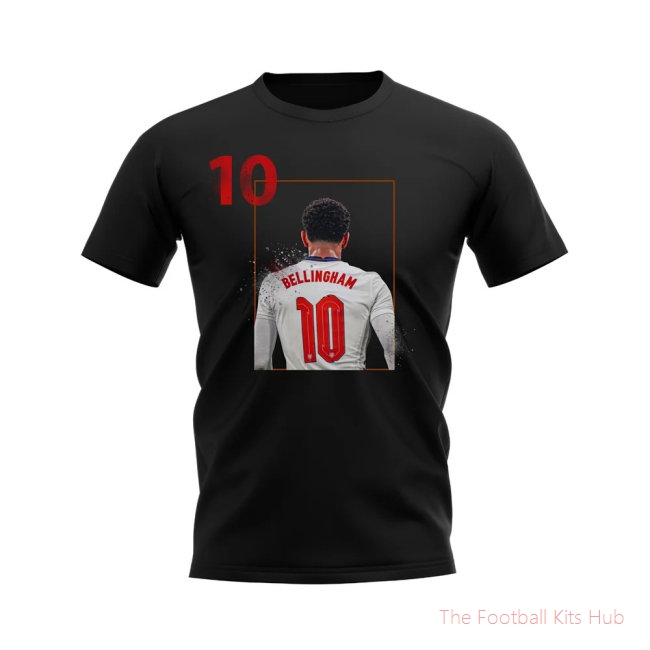 Jude Bellingham England Fade T-Shirt (Black)