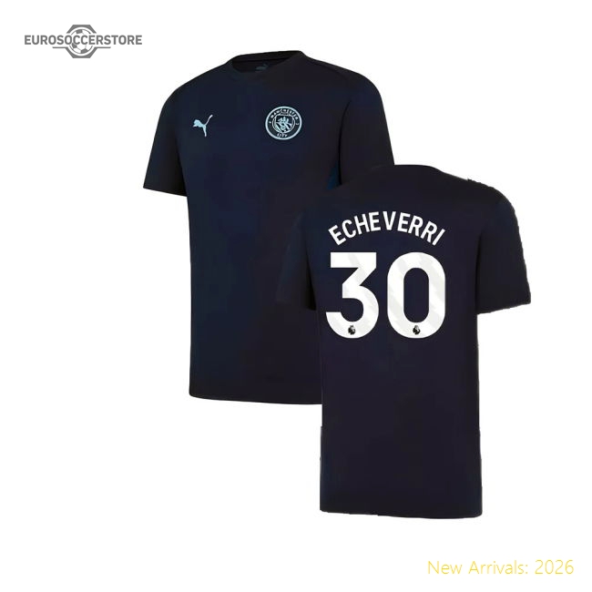2024-2025 City Man Training Football Top (Inky Blue) - Kids (Echeverri