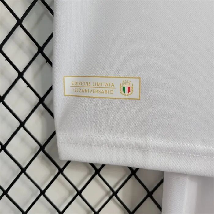 Kids Italy 2023 125th Anniversary White Football Kit ShirtShorts -