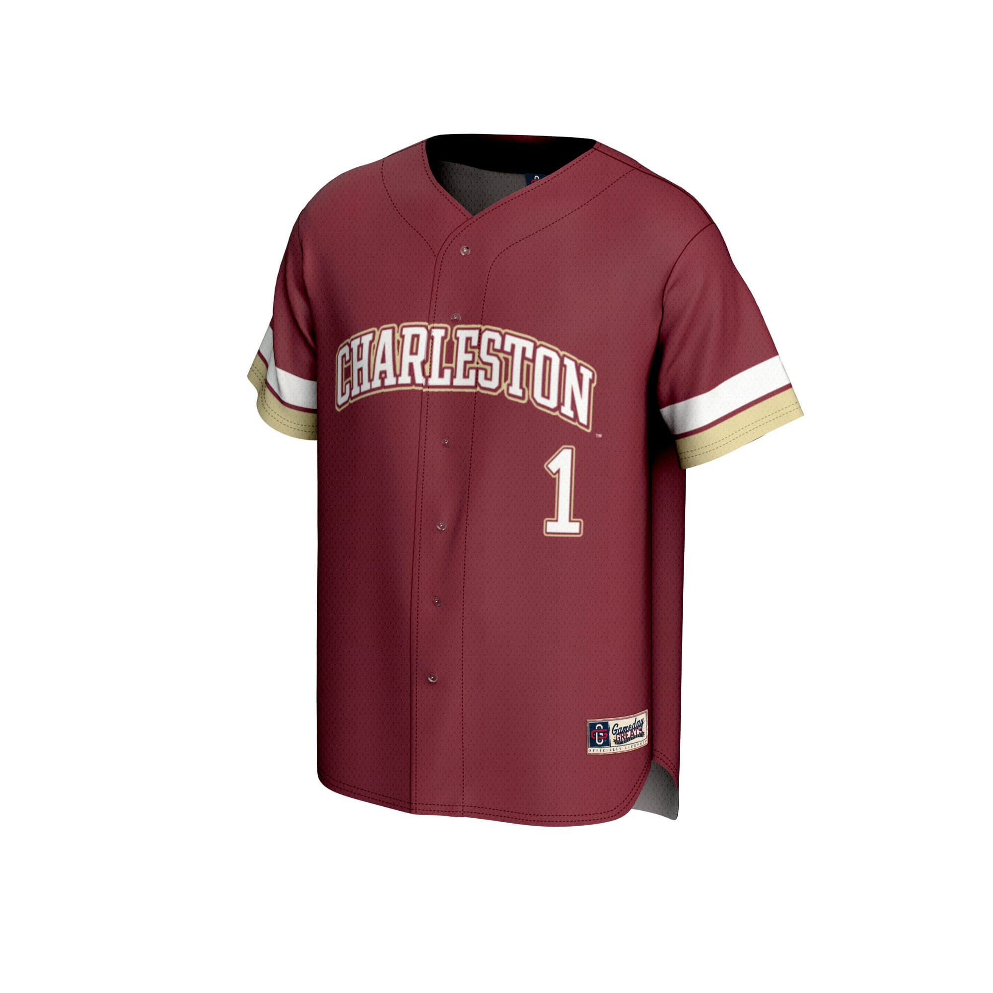 #1 Charleston Cougars GameDay Greats Unisex Lightweight Collegiate Baseball Fashion Jersey - Maroon