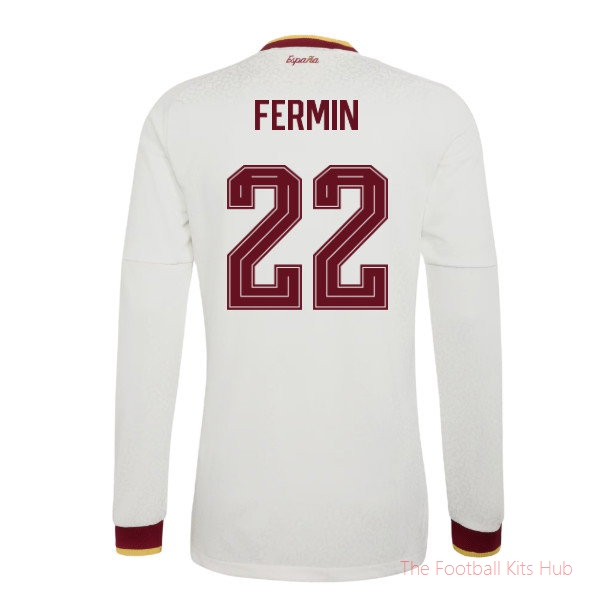 [JED] 2026/27 Spain Authentic Long Sleeves Away Shirt (Fermin 22)