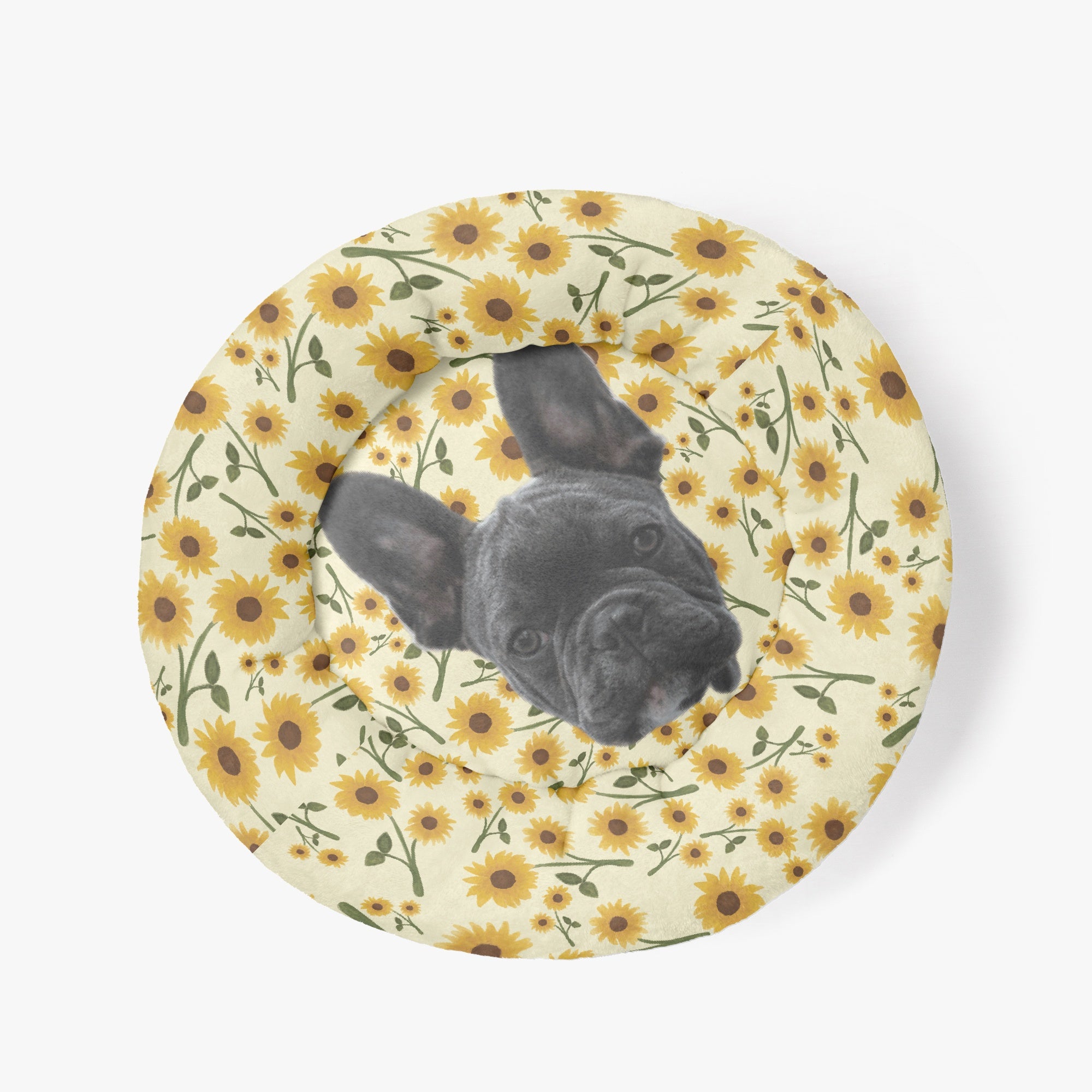 Bentley - Custom Cloud-Comfort Frenchie Bed | Personalized Anti-Anxiety Donut Bed for French Bulldogs
