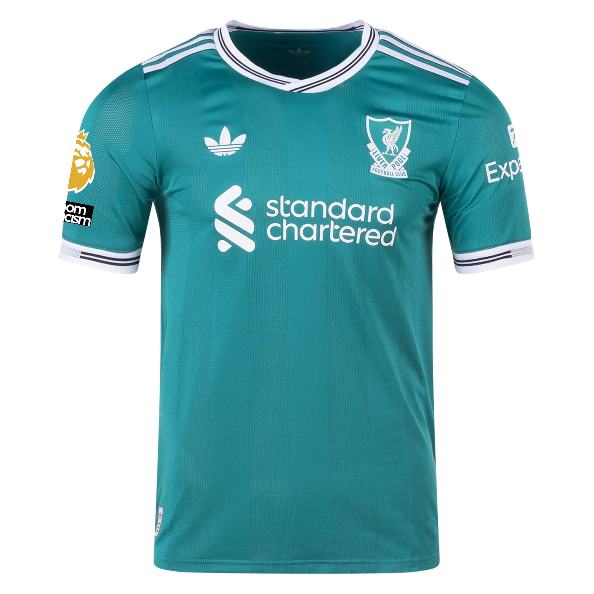 Virgil van Dijk Liverpool FC Authentic Third Football Shirt 25/26 EPL No Room For Racism Sea Green