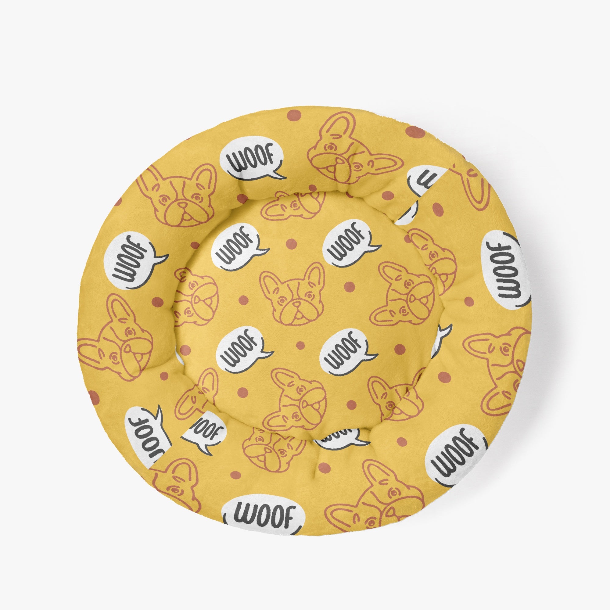 | Anti-anxiety French Bulldog Donut Bed Paw Protection | Non-slip Design