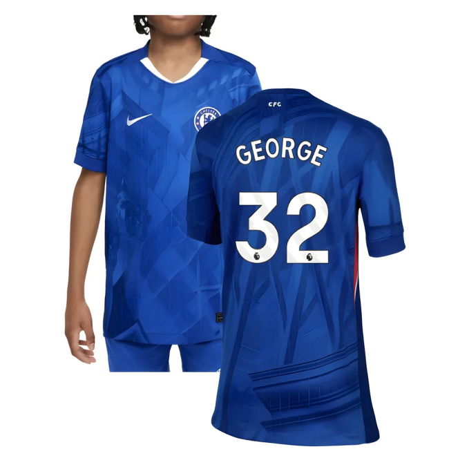 Chelsea Chelsea Home Shirt Kids George #32 Top Tier Devoted Fresh ...