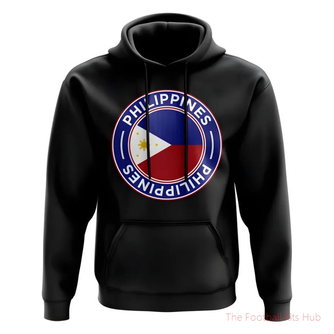 Men Philippines Football Badge Hoodie (Black)