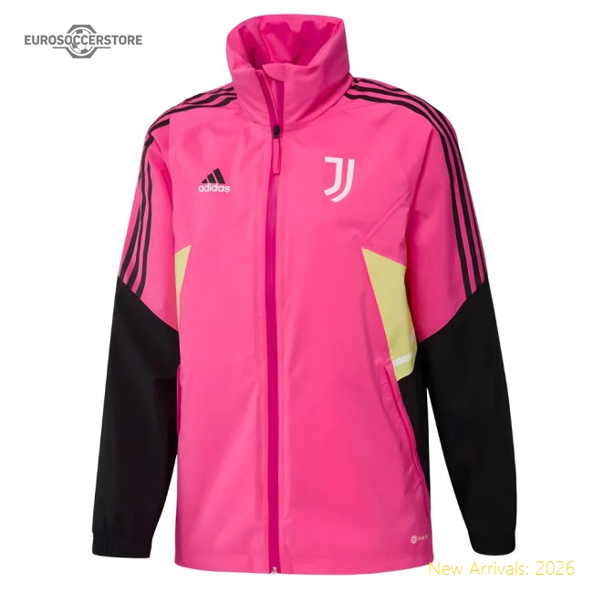 Premium High-Quality 2022-2023 Juventus Rain Jacket (Pink)