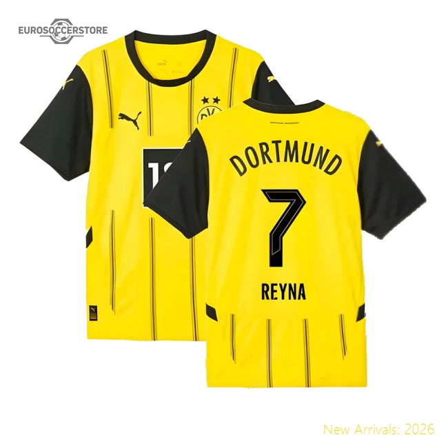 Supporter 2024-2025 Borussia Dortmund Home Shirt (Reyna 7)