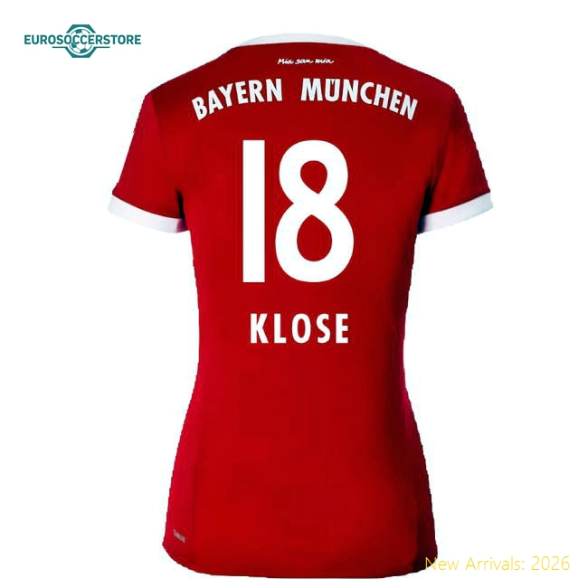 Bayern Munich 2017-18 Home Fan Version For Women (Klose Football Shirt