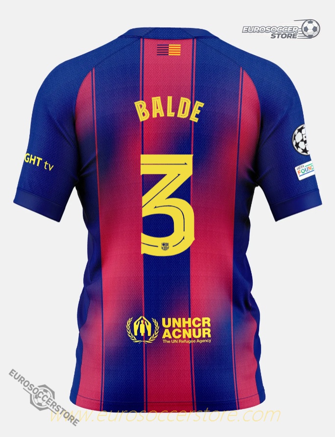 Barcelona 25-26 Home Champions League Jersey BALDE 3
