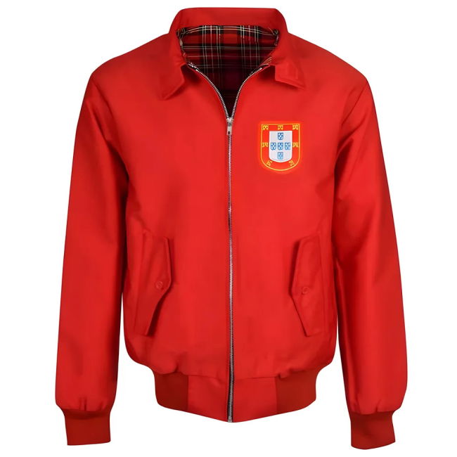 Portugal Red Harrington Jacket Authentic Official Premium