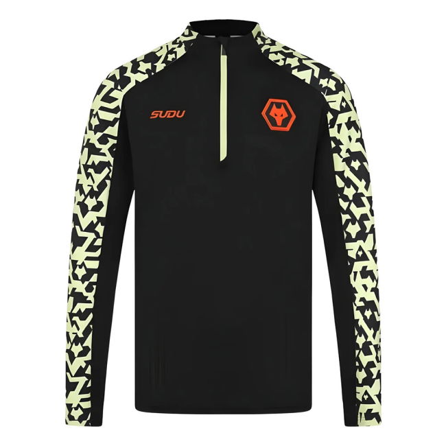 2024-2025 Wolves Pre Match 1/4 Zip Training Top (Black)