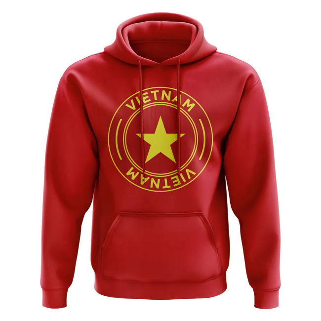 Premium-Quality Fan-Favorite Vietnam Football Badge Hoodie (Red)