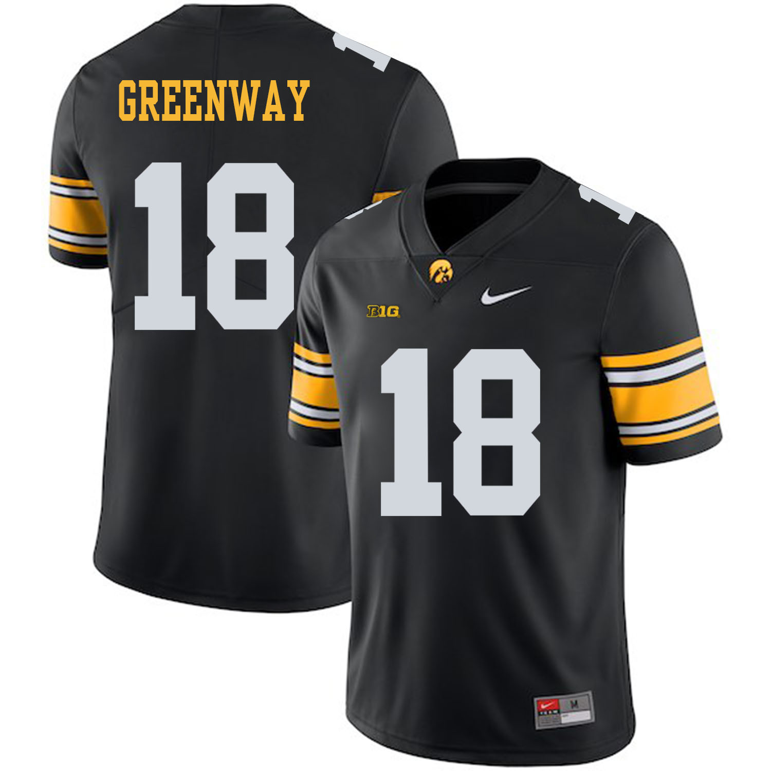 Men's None Black 2024 high quality Chad Greenway #18 away jersey