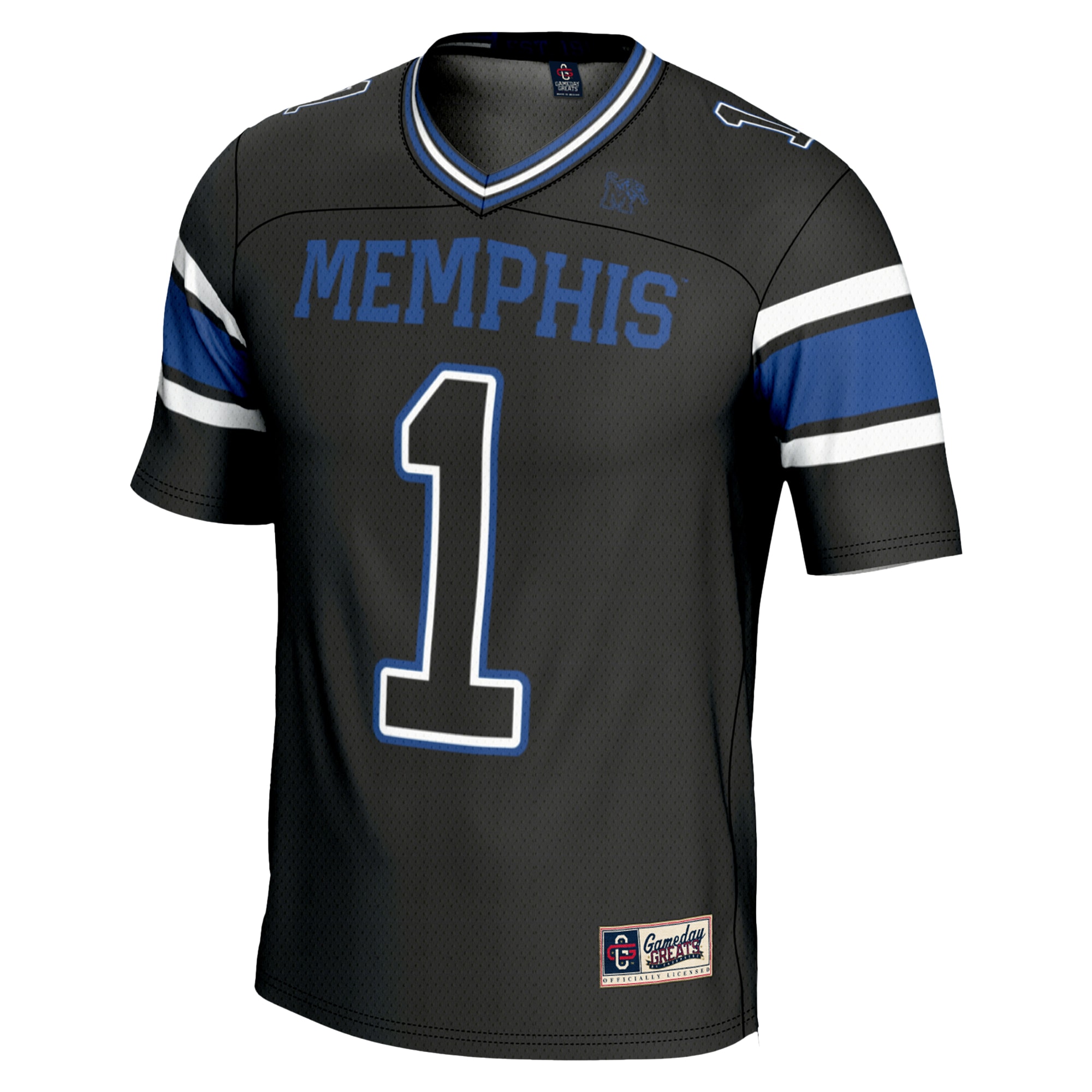 #1 Memphis Tigers GameDay Greats Endzone Football Jersey - Black