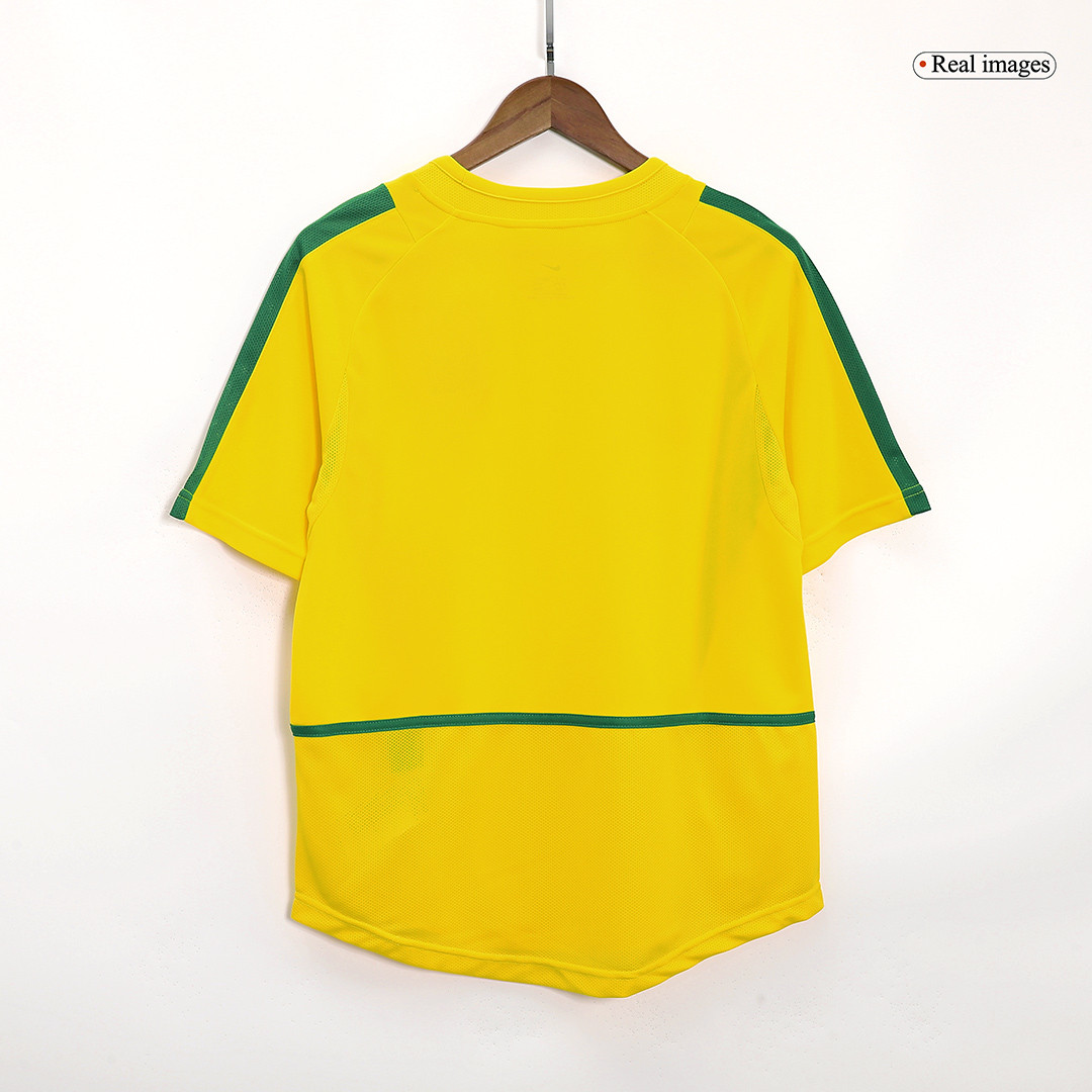 Genuine 2002 BRAZIL RETRO HOME SHIRT - Official Replica 4176