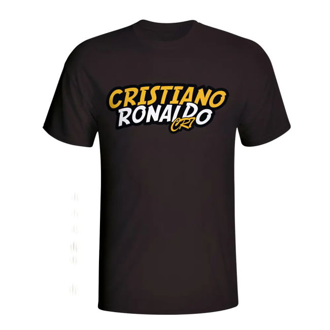 Official 2025-2026 Football Club T-shirt Black With Retro Design