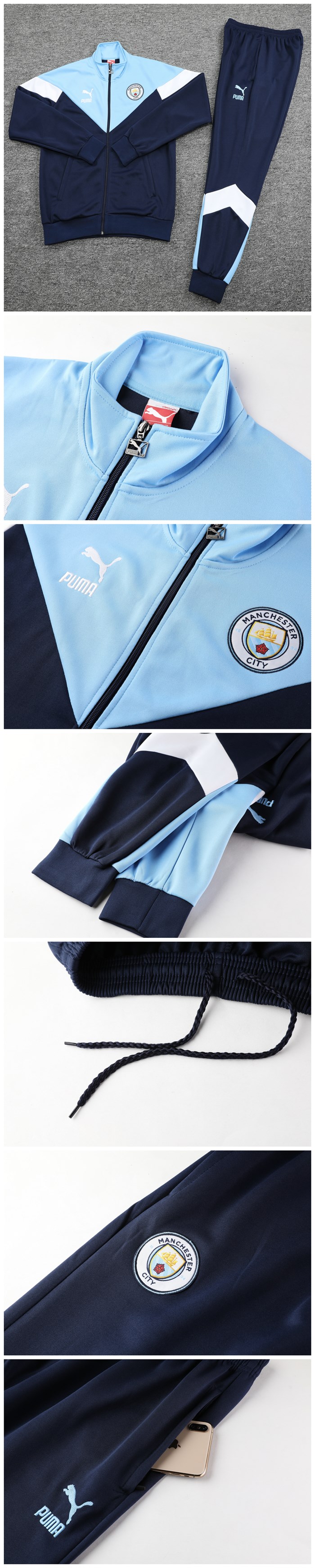 Machester city 2019-20 BlueNavy Jacket Suit - Official Replica 21779