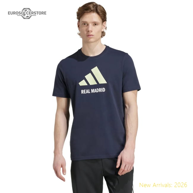 High-Quality 2025-2026 Real Madrid Seasonal Graphic Tee (Legend Ink)