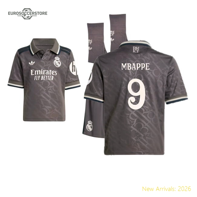 Kid-approved Football Team Youth Jersey Mbappe 2024-2025 Climacool