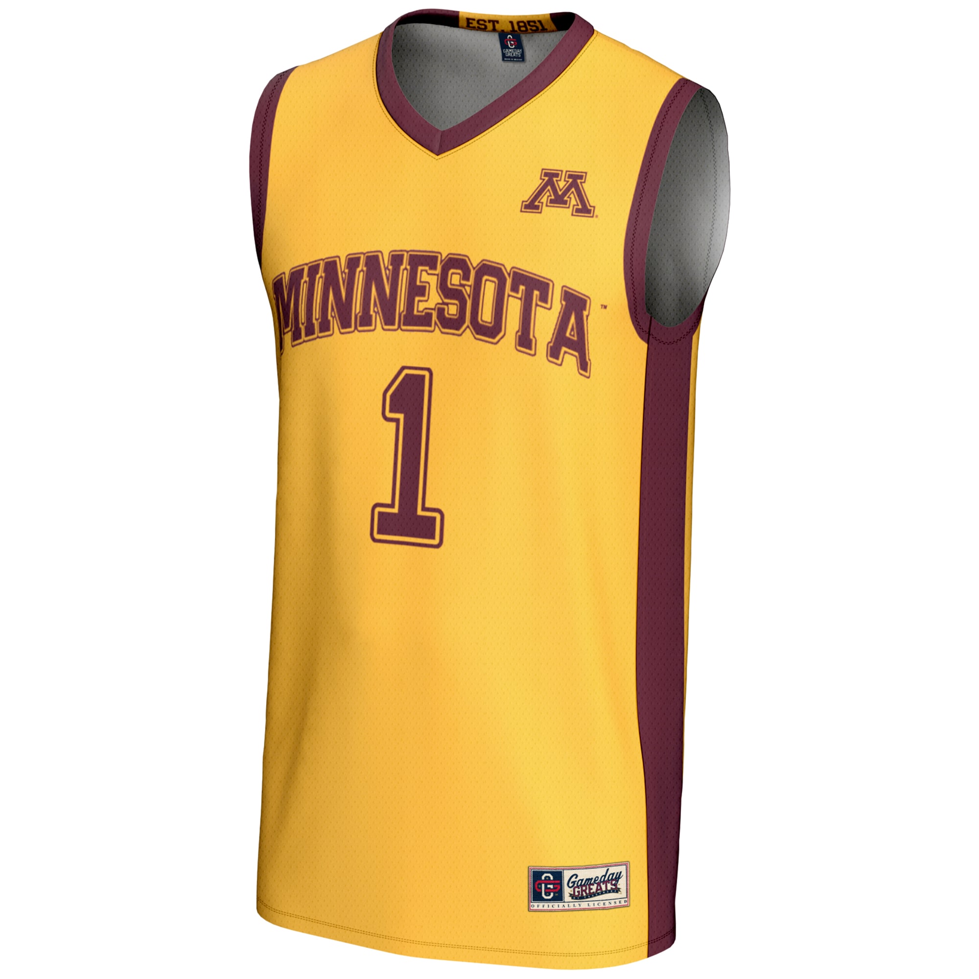 [DDG] Minnesota Golden Gophers GameDay Greats Unisex Lightweight Basketball Jersey - Gold