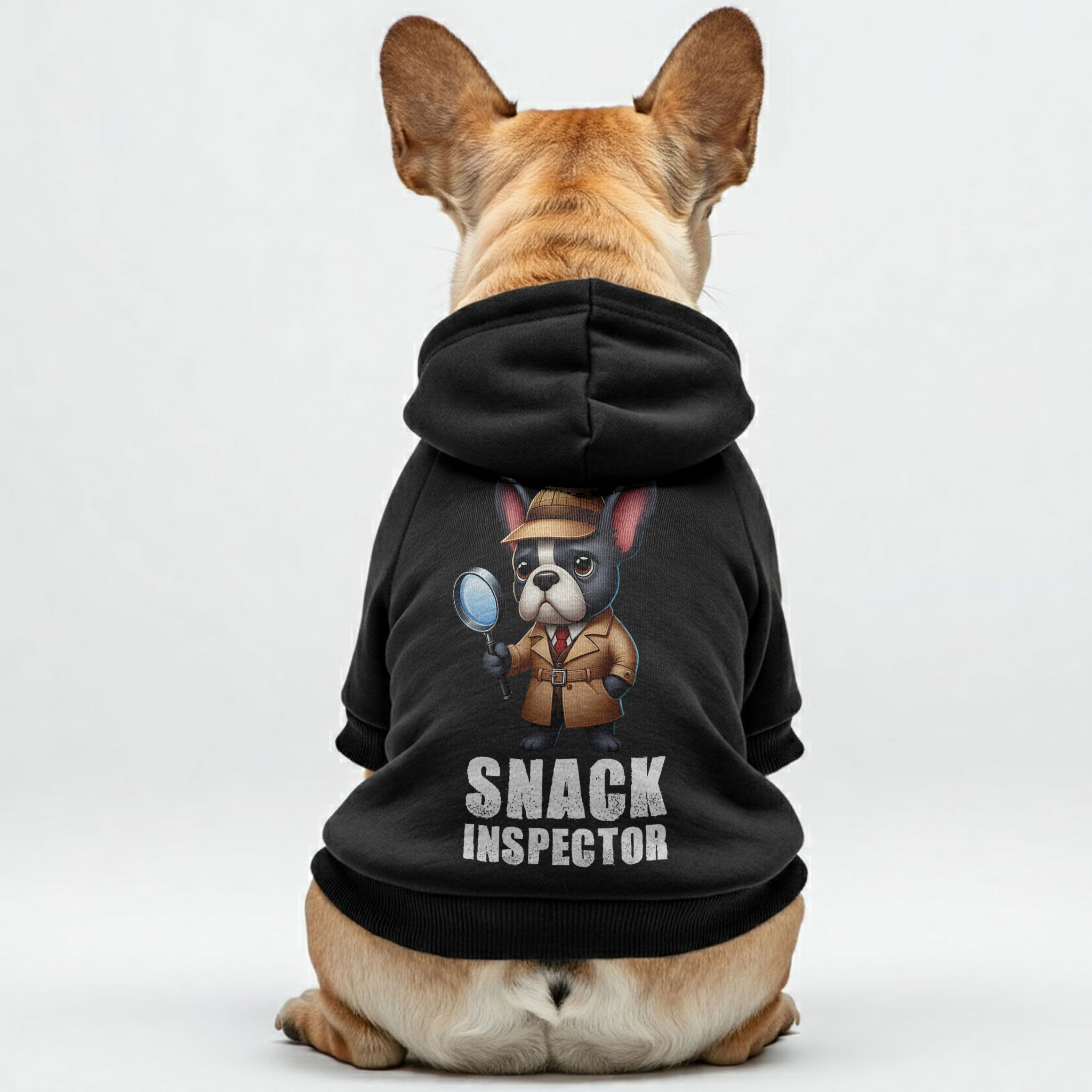 Snack Inspector - Durable Personalized French Bulldog Hoodies With Funny Quotes – Stylish, Cozy, And Premium 100% Cotton For Dog Lovers