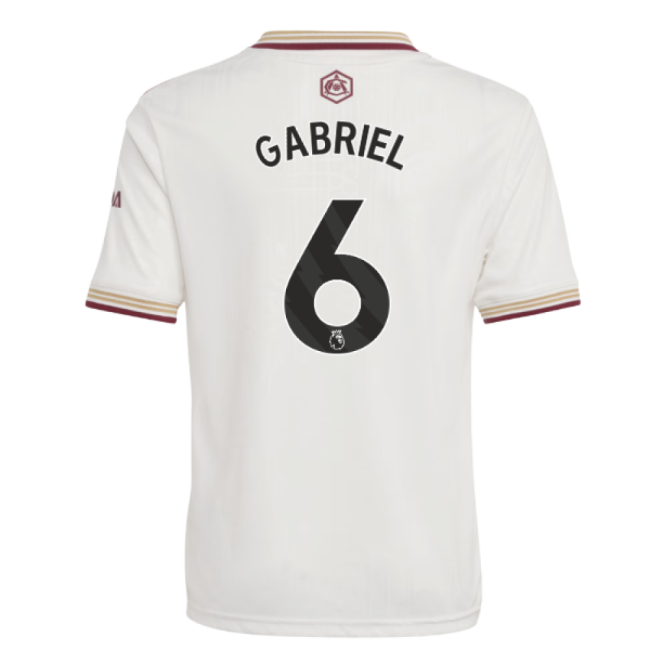 Arsenal Arsenal Third Shirt Kids Gabriel #6 Pro Series Fan Gear La...