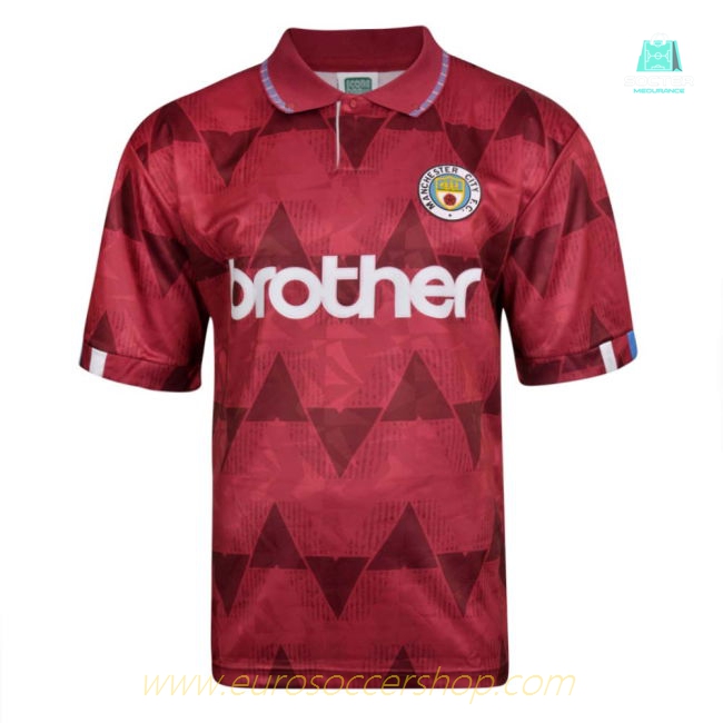 Manchester City 1989 Away Retro Football Shirt