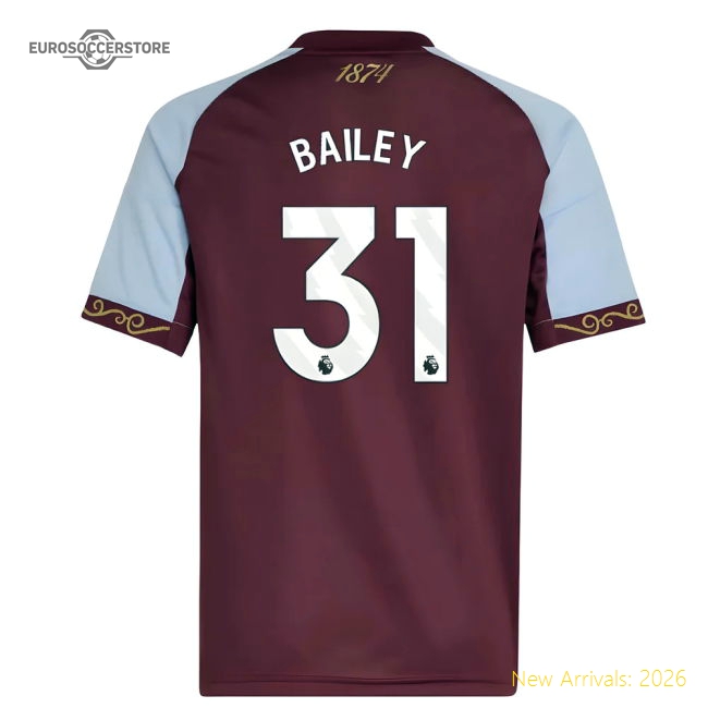 Aston Villa Home Kit 2025-2026 Match Version Jersey