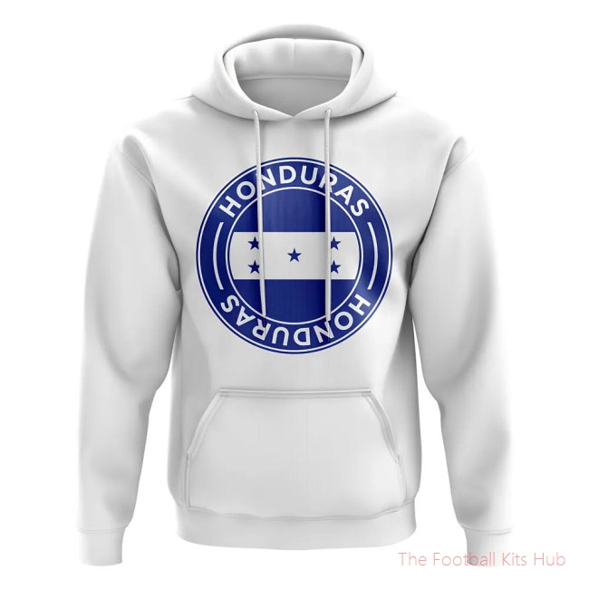 Men Honduras Football Badge Hoodie (White)