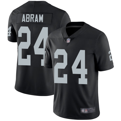 NFL O R Raiders #24 Johnathan Abram Black Limited Jersey - Authenti...