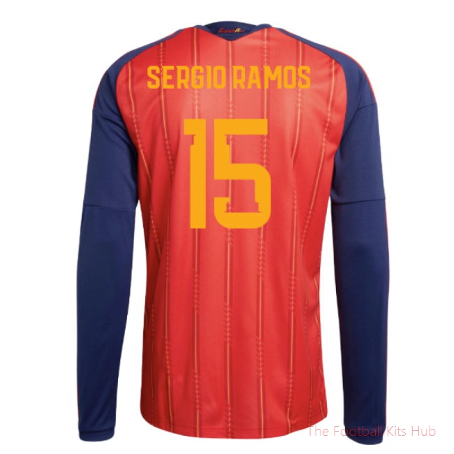 [EFS] 2026/27 Spain Long Sleeve Home Shirt (Sergio Ramos 15)