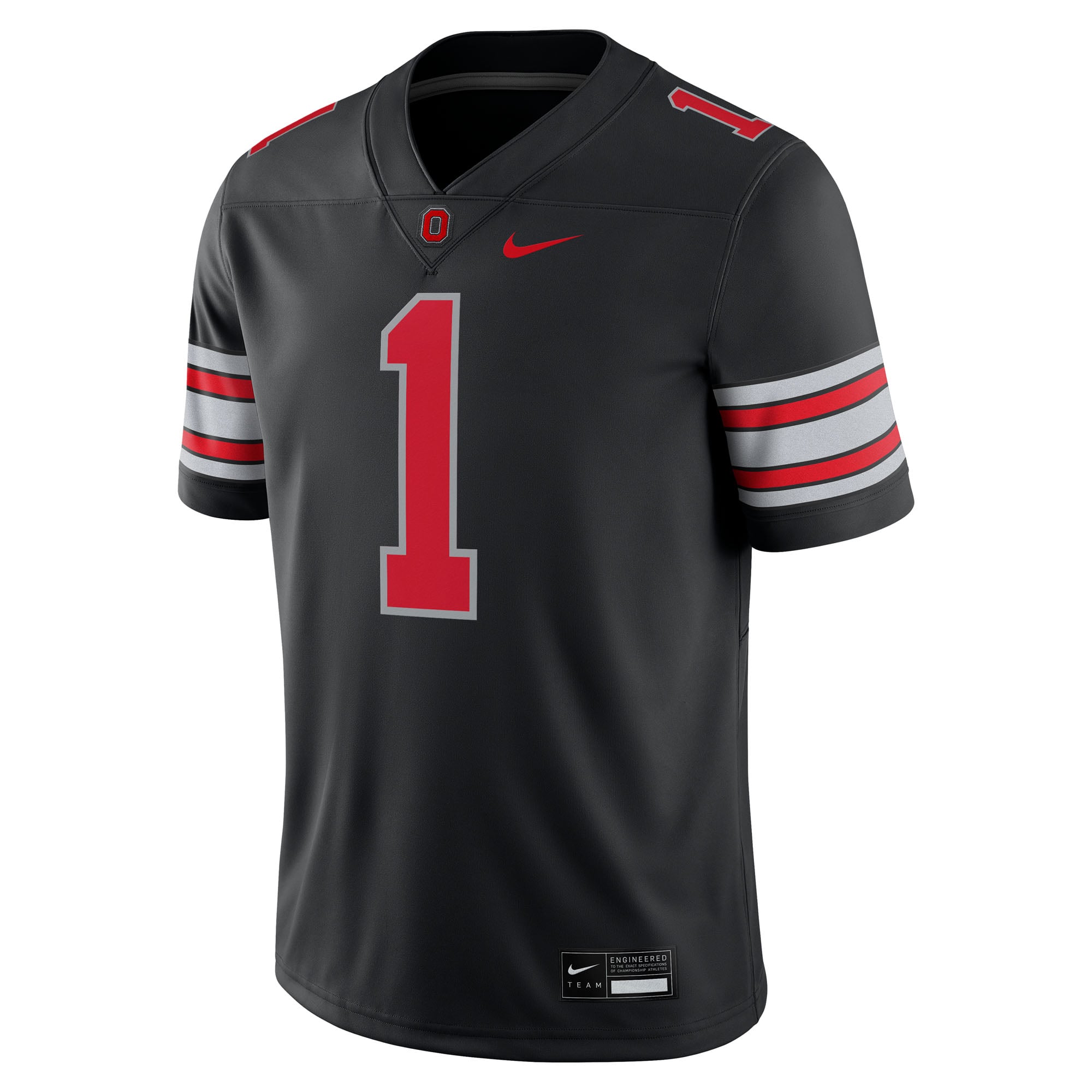 Men's #1 Black Ohio State Buckeyes Alternate Game Football Jersey