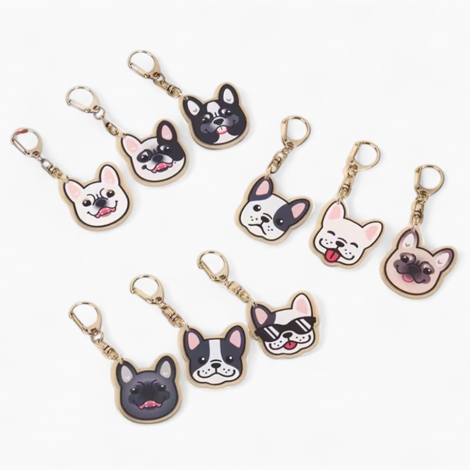 Minimal-Aesthetic Pawchain French Bulldog Keychain Gift – Cute French...