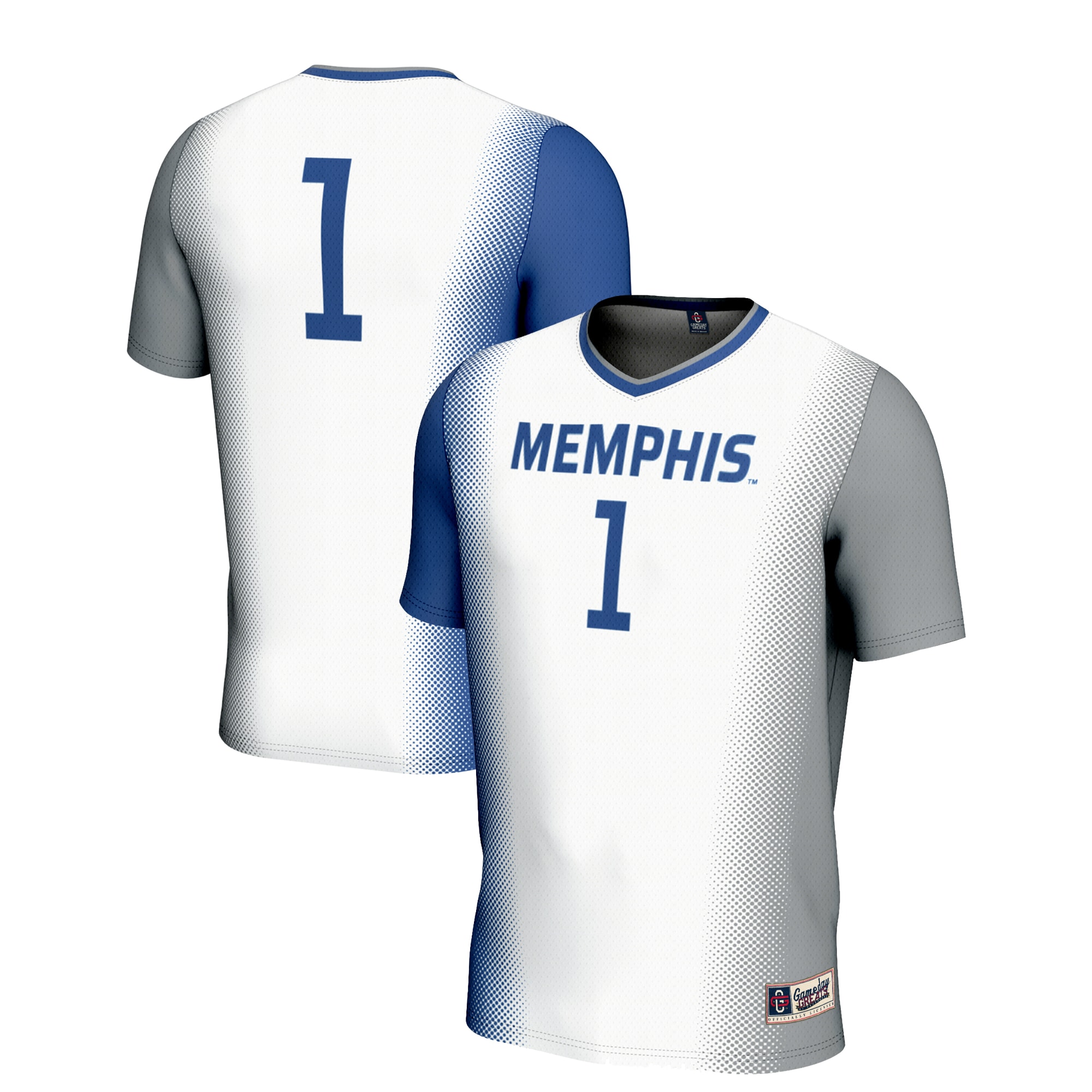 [ESK] Memphis Tigers GameDay Greats Unisex Lightweight Women's Soccer Jersey - White