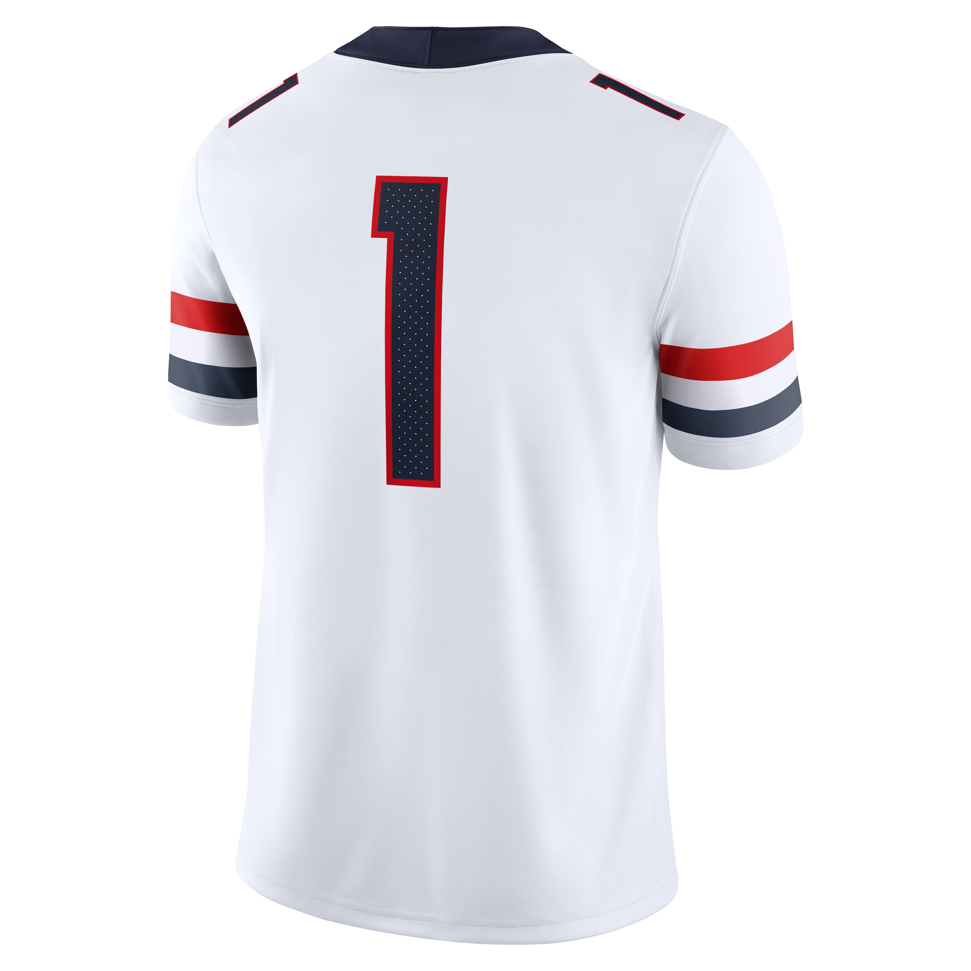 Men's #1 White Arizona Wildcats Road Game Football Jersey