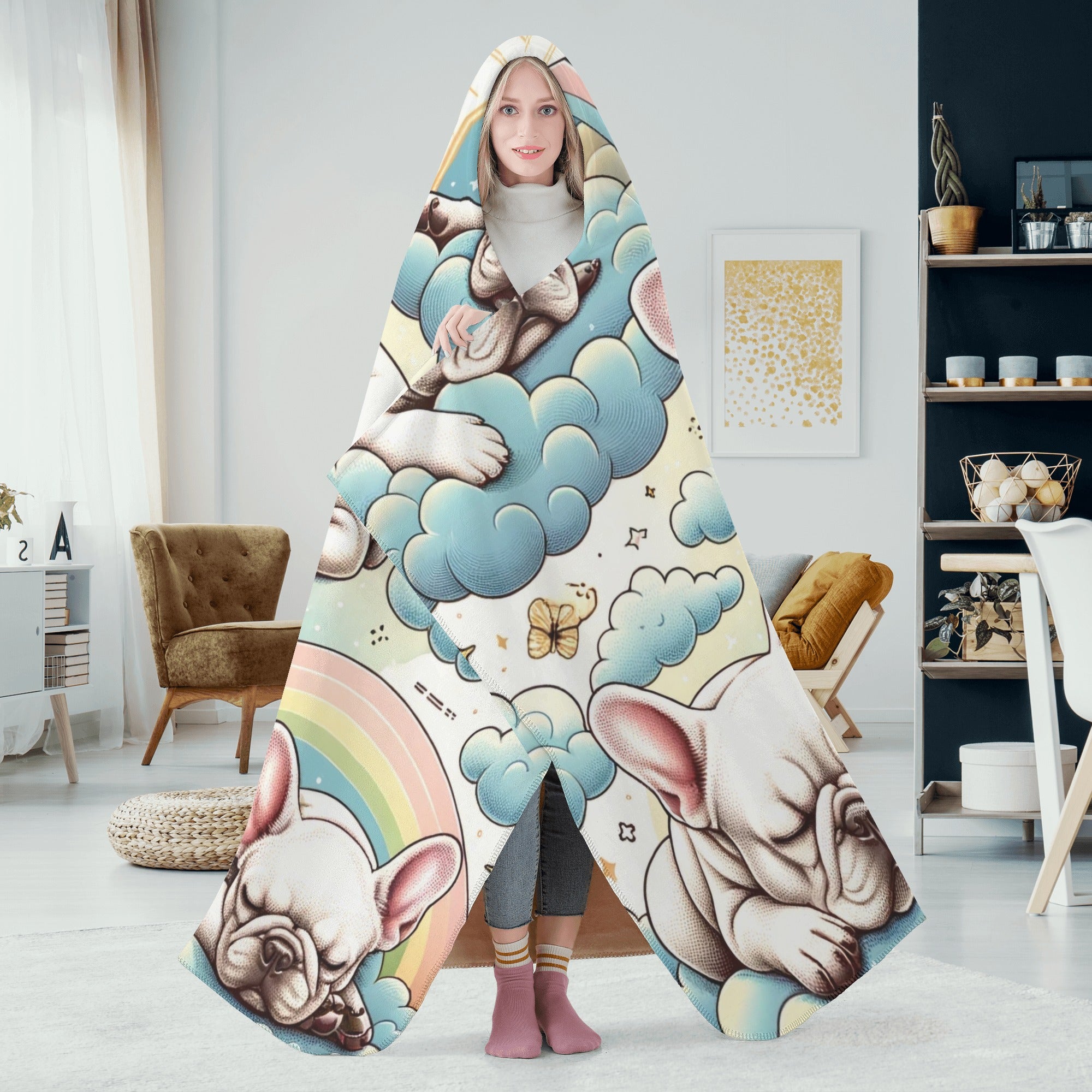 Lifestyle-Driven Cozy Chandler - Hooded Blanket for Everyday Wear