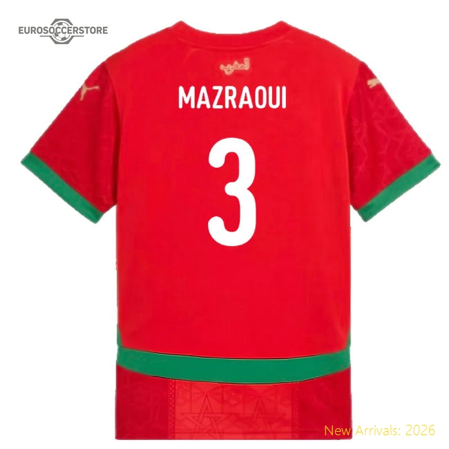 Kid-approved Football Team Kids Mazraoui Jersey 2024-2025 Breathable