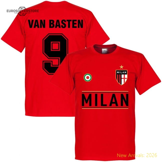 Match-Day Performance Milan Van Basten 9 Team T-Shirt - Red