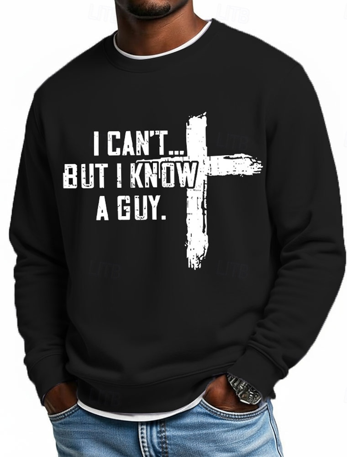 Men's Jesus Faith Sweatshirt Fashion Daily Casual Long Sleeve Crew Neck Home Streetwear Sports Outdoor Blue Light Blue Black Yellow Red Crewneck 3D All Seasons Designer S M L XL XXL XXXL