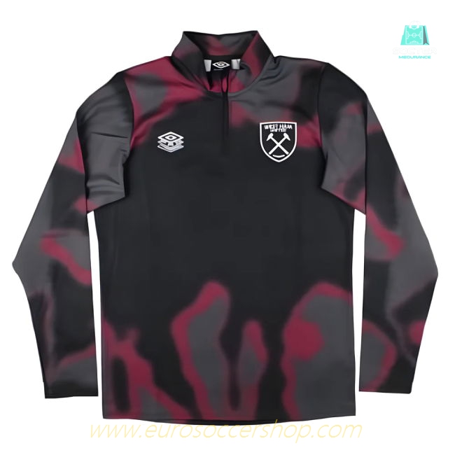 2024-2025 West Ham Warm Up Mid Layer (Black)