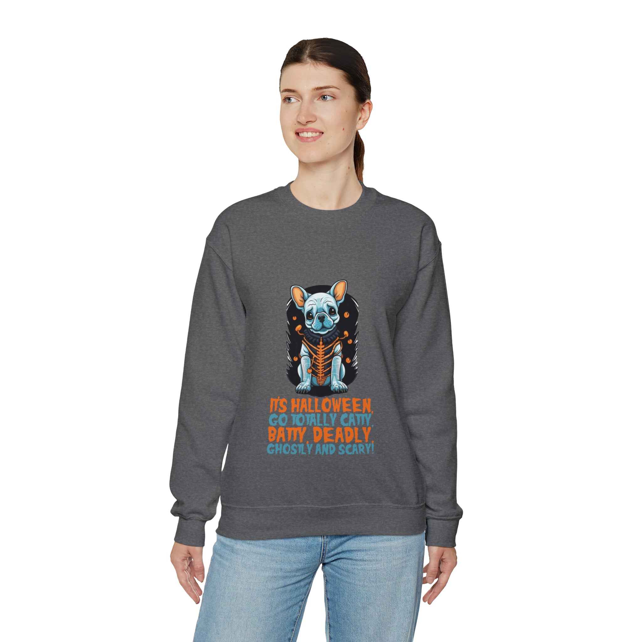French Bulldog Catty Batty Halloween Unisex Sweatshirt Comfy Pet Product