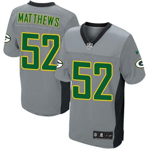 Authentic GB Packers NFL #52 Clay Matthews Elite Green Jersey