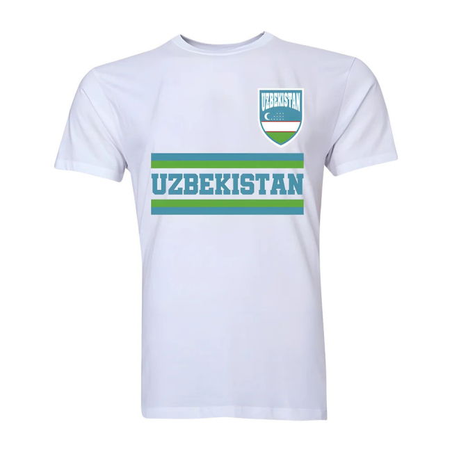 Pro-Grade Uzbekistan Core Football Country T-Shirt (White)