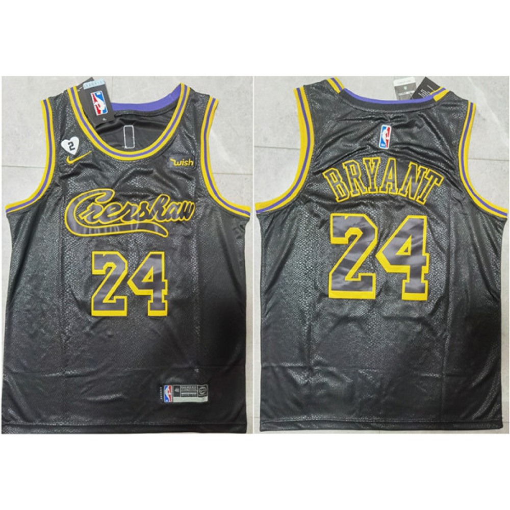 Performance Vintage Men's Lakers #24 Kobe Black Basketball Jersey
