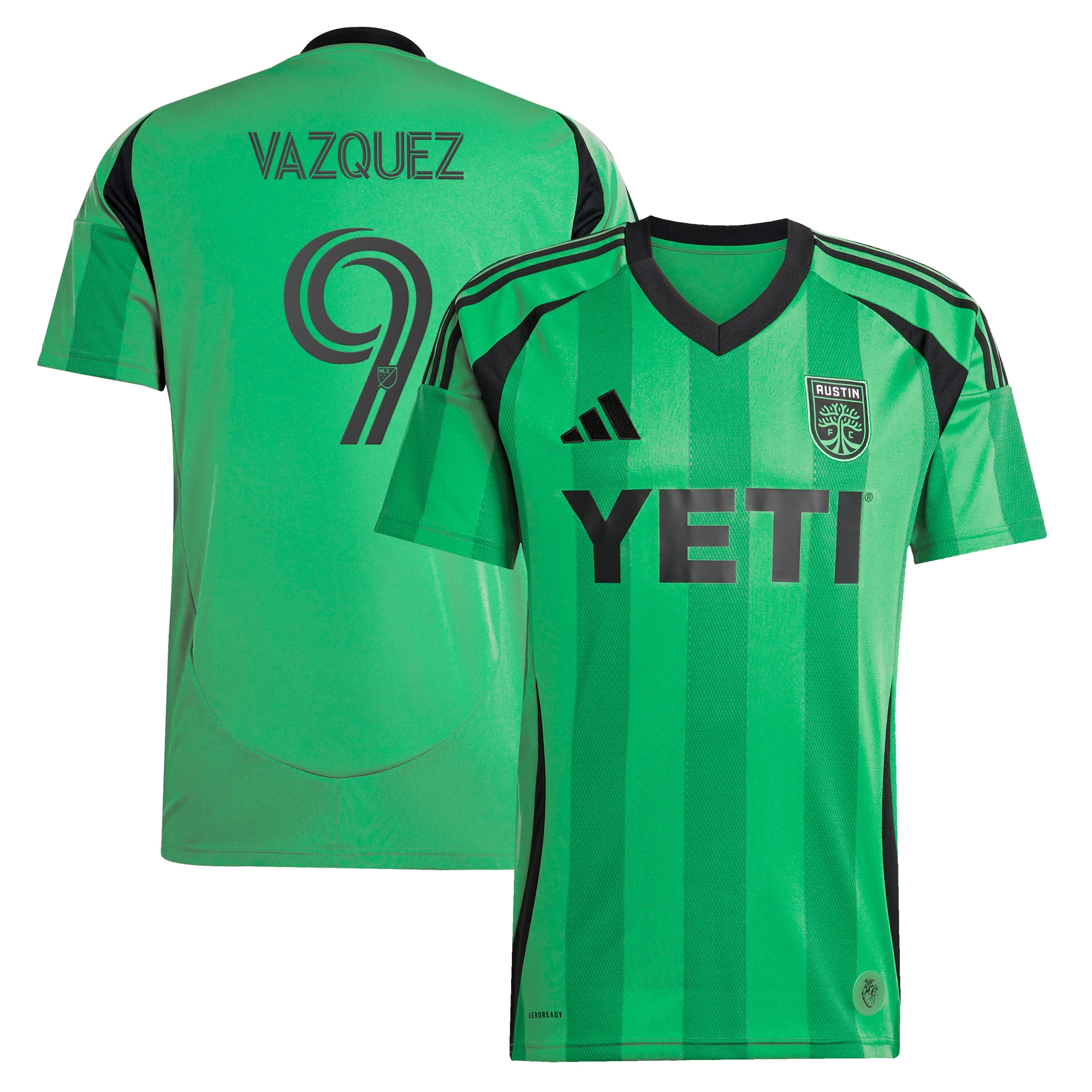 [SJH] Brandon Vazquez Austin FC 2025 The Heartbeat Kit Replica Player Jersey - Green