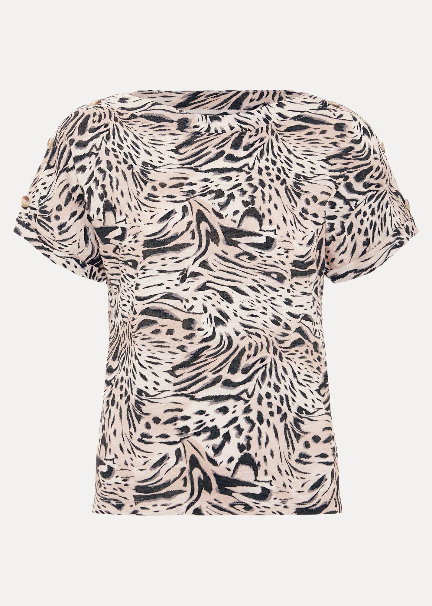 Suzie Button Detail Printed Top