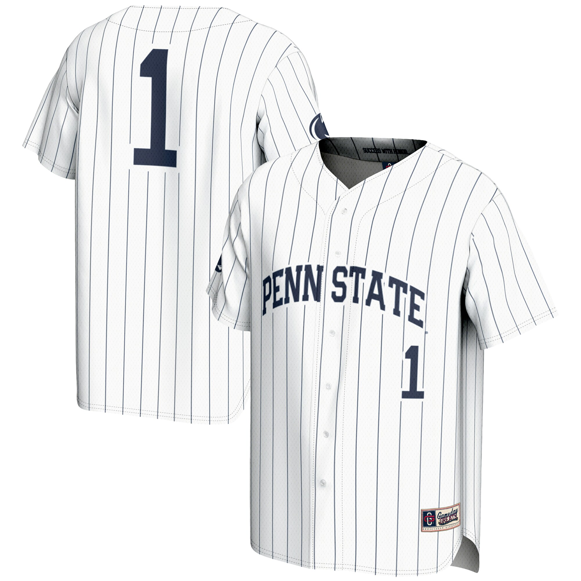 [DDG] Penn State Nittany Lions GameDay Greats Youth Lightweight Baseball Fashion Jersey - White