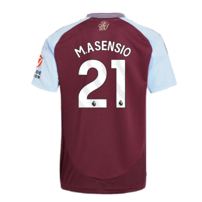 2024-2025 Aston Villa Home Shirt (M.Asensio 21) For Premier League Fans